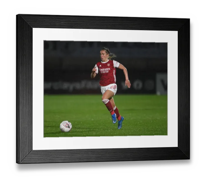 Framed Print : Arsenal's Jordan Nobbs in Action against West Ham United Women in FA WSL Match Amidst Empty Stands (2020-21) Framed Print : Arsenal's Jordan Nobbs in Action against West Ham United Women in FA WSL Match Amidst Empty Stands (2020-21)