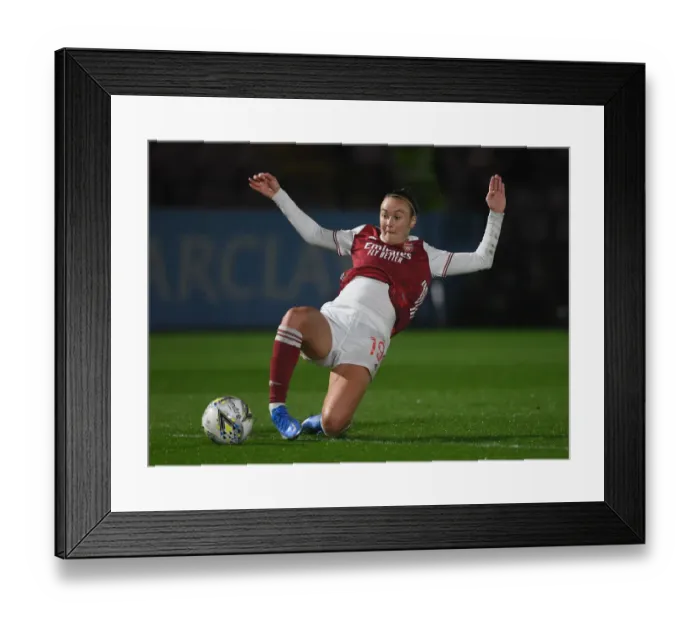 Framed Print : Arsenal Women vs. West Ham United Women: 2021 FA WSL Match at Empty Meadow Park