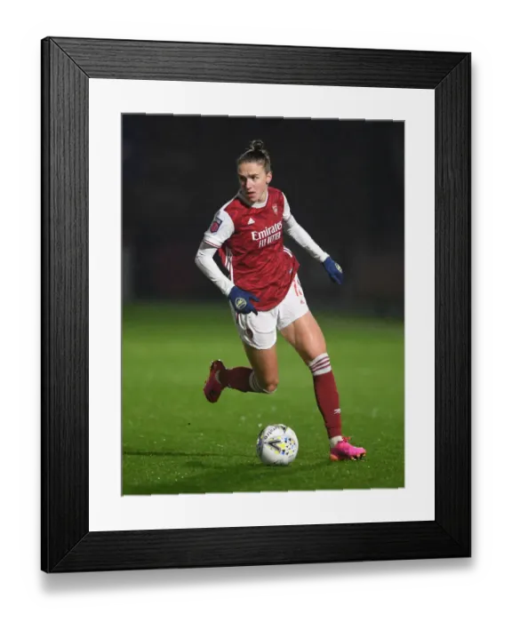 Framed Print : Arsenal's Vivianne Miedema Scores in Empty FA WSL Match: Arsenal Women vs West Ham United Women (2020-21)