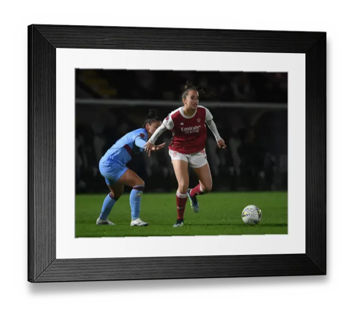 Framed Print : Arsenal Women vs. West Ham United Women: 2021 FA WSL Match at Empty Meadow Park