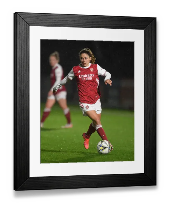 Framed Print : Arsenal Women vs. West Ham United Women: FA WSL Match in Empty Stands (2020-21)