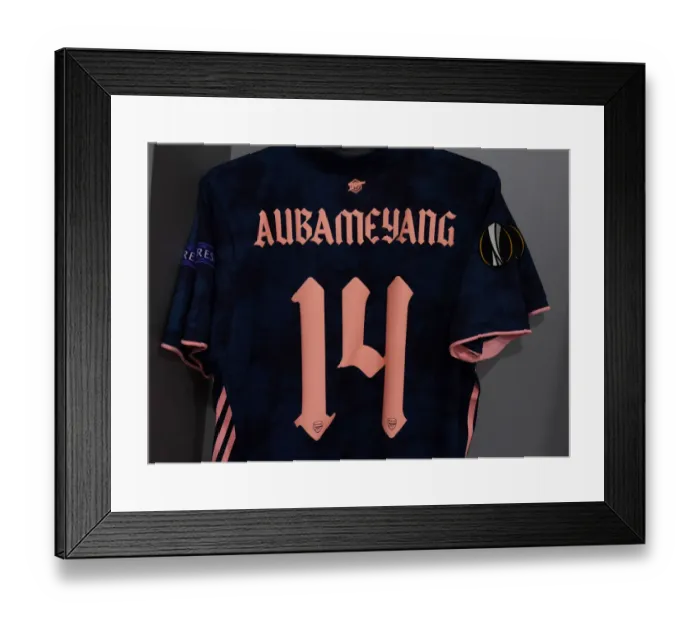 Framed Print : Arsenal's Aubameyang Prepares for Villarreal Showdown in Empty Europa League Semi-Final Stadium