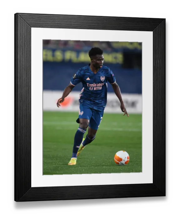 Framed Print : Bukayo Saka Leads Arsenal in Europa League Semifinal Showdown against Villarreal, Spain (2020-21) Framed Print : Bukayo Saka Leads Arsenal in Europa League Semifinal Showdown against Villarreal, Spain (2020-21)