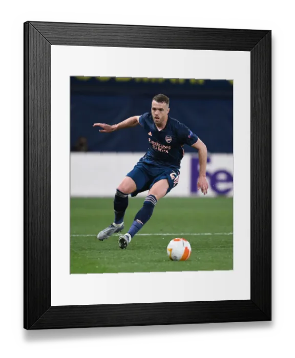 Framed Print : Lone Arsenal Warrior in Empty Europa League Semi-Final Stadium
