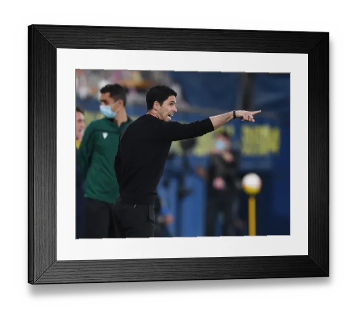 Framed Print : Arsenal's Mikel Arteta at Villarreal's Empty Estadio de la Ceramica - UEFA Europa League Semi-Final Leg One Framed Print : Arsenal's Mikel Arteta at Villarreal's Empty Estadio de la Ceramica - UEFA Europa League Semi-Final Leg One