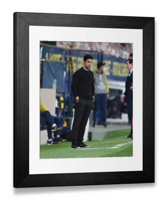 Framed Print : Mikel Arteta Leads Arsenal in Europa League Semi-Final Clash against Villarreal