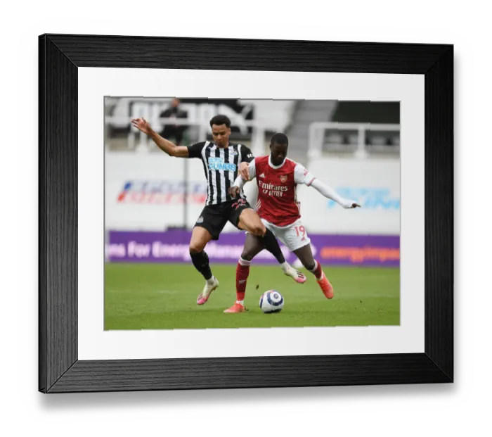 Framed Print : Pepe vs Murphy: The Empty Battle of St. James Park (2020-21 Premier League)