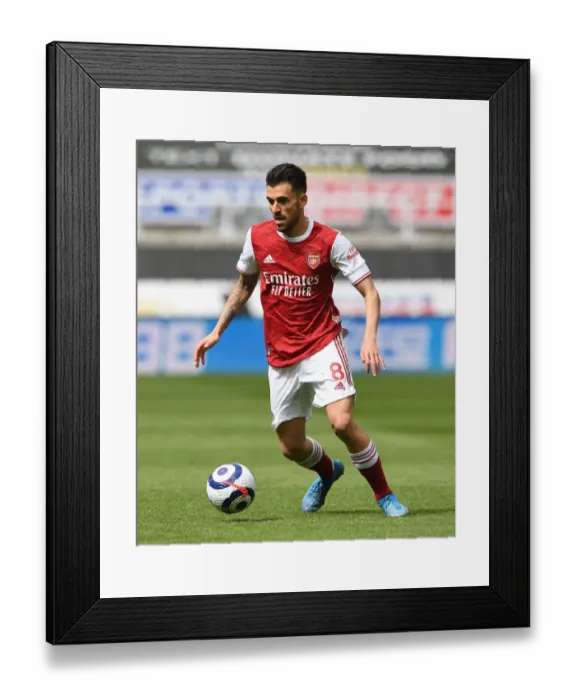 Framed Print : Behind Closed Doors: Dani Ceballos Leads Arsenal to Victory over Newcastle United (Premier League, 2021)