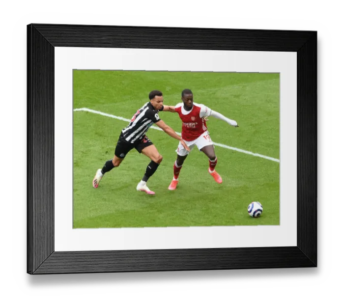 Framed Print : Pepe vs Murphy: A Battle Unfolds at Empty St. James Park - Arsenal vs Newcastle, Premier League 2021 Framed Print : Pepe vs Murphy: A Battle Unfolds at Empty St. James Park - Arsenal vs Newcastle, Premier League 2021