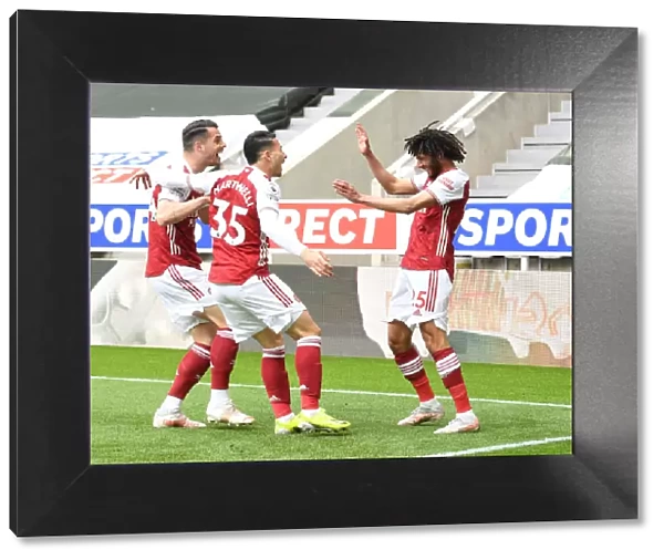 Elneny, Martinelli, and Xhaka: Celebrating Arsenal's First Goal Against Newcastle United (2021)