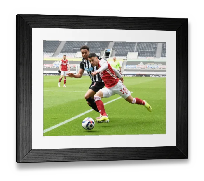 Framed Print : Martinelli vs Murphy: Arsenal's Battle at Empty St. James Park vs Newcastle United (Newcastle United v Arsenal 2021) Framed Print : Martinelli vs Murphy: Arsenal's Battle at Empty St. James Park vs Newcastle United (Newcastle United v Arsenal 2021)