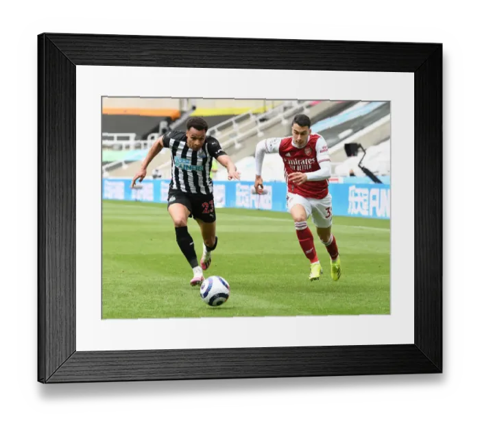 Framed Print : Martinelli vs. Murphy: A Premier League Battle at Empty St. James Park - Arsenal vs. Newcastle United, 2021 Framed Print : Martinelli vs. Murphy: A Premier League Battle at Empty St. James Park - Arsenal vs. Newcastle United, 2021