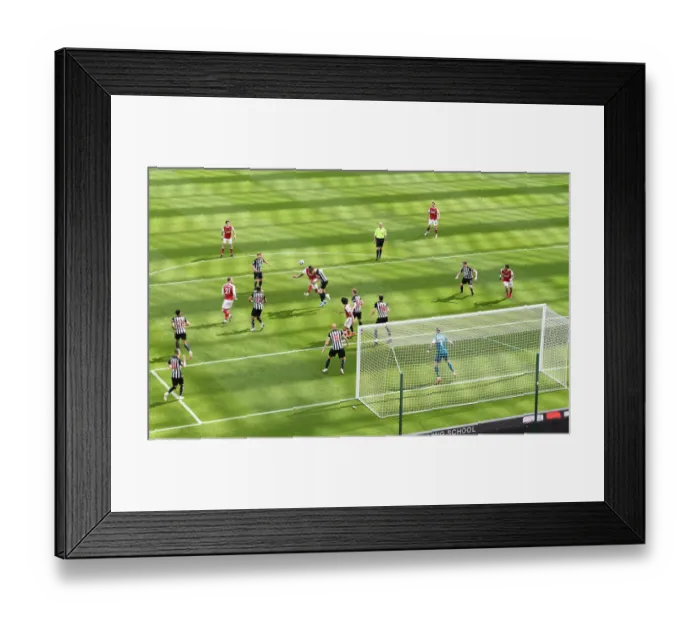 Framed Print : Newcastle United vs Arsenal: Premier League Clash Amidst Empty St. James Park (2020-21)