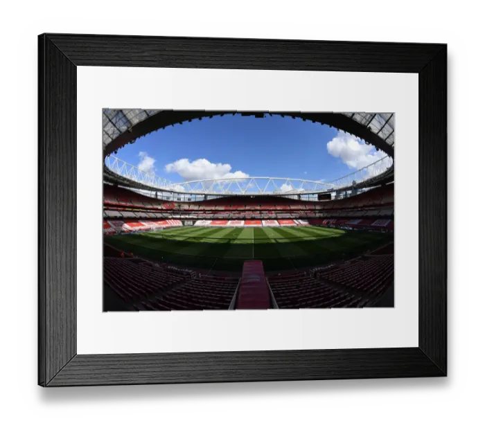 Framed Print : Arsenal vs Villarreal: Empty Emirates Stadium, UEFA Europa League Semi-Final (2020-21)