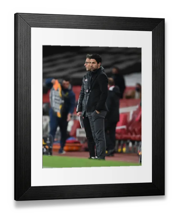 Framed Print : Arsenal vs Villarreal: Mikel Arteta Leads Gunners in Empty Europa League Semi-Final