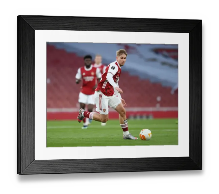 Framed Print : Behind Closed Doors: Emile Smith Rowe's Europa League Semi-Final Performance at Emirates Stadium Framed Print : Behind Closed Doors: Emile Smith Rowe's Europa League Semi-Final Performance at Emirates Stadium