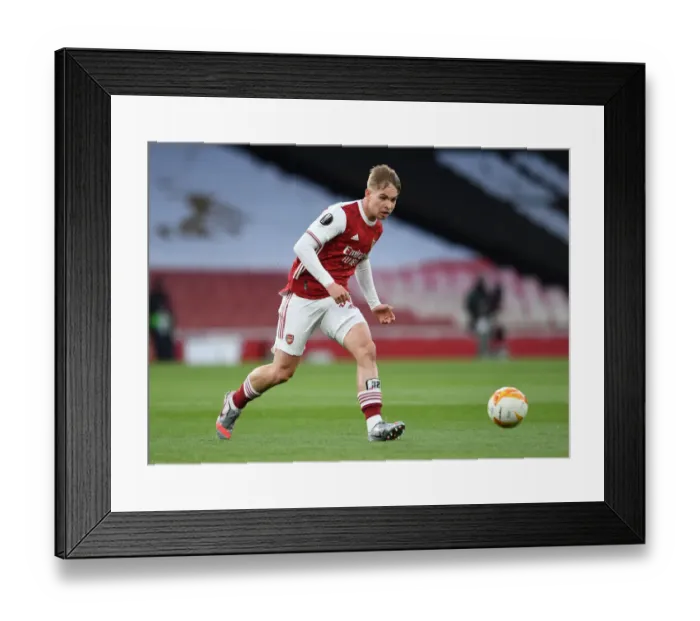 Framed Print : Behind Closed Doors: Emile Smith Rowe's UEFA Europa League Semi-Final Performance at Emirates Stadium