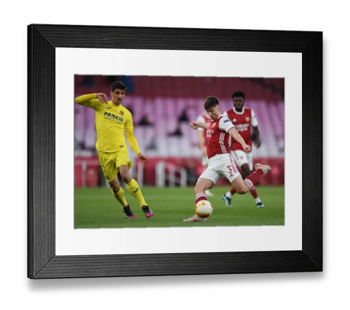 Framed Print : Arsenal vs. Villarreal: Tierney Takes On Moreno in Europa League Semi-Final Showdown (Behind Closed Doors) Framed Print : Arsenal vs. Villarreal: Tierney Takes On Moreno in Europa League Semi-Final Showdown (Behind Closed Doors)