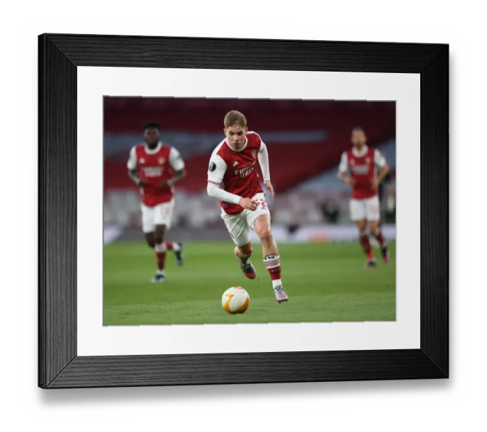 Framed Print : Arsenal's Emile Smith Rowe in UEFA Europa League Semi-Final: Emirates Stadium, London (Behind Closed Doors)