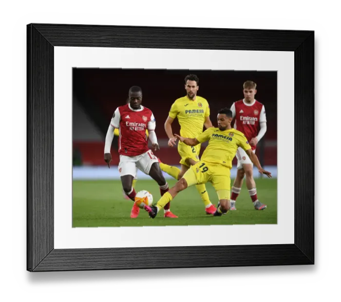Framed Print : Pepe vs. Coquelin: A Battle in the Empty Emirates - Arsenal vs. Villarreal UEFA Europa League Semi-Final Showdown Framed Print : Pepe vs. Coquelin: A Battle in the Empty Emirates - Arsenal vs. Villarreal UEFA Europa League Semi-Final Showdown