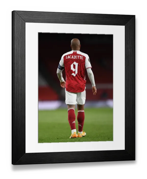 Framed Print : Arsenal's Alexandre Lacazette in UEFA Europa League Semi-Final: Arsenal vs Villarreal CF (Behind Closed Doors) Framed Print : Arsenal's Alexandre Lacazette in UEFA Europa League Semi-Final: Arsenal vs Villarreal CF (Behind Closed Doors)