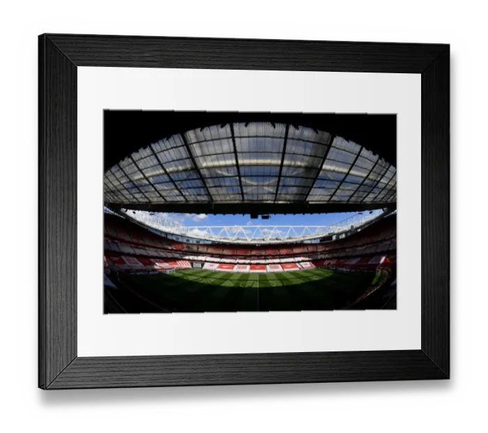 Framed Print : Arsenal's Empty Emirates: UEFA Europa League Semi-Final vs Villarreal Amidst Coronavirus Restrictions