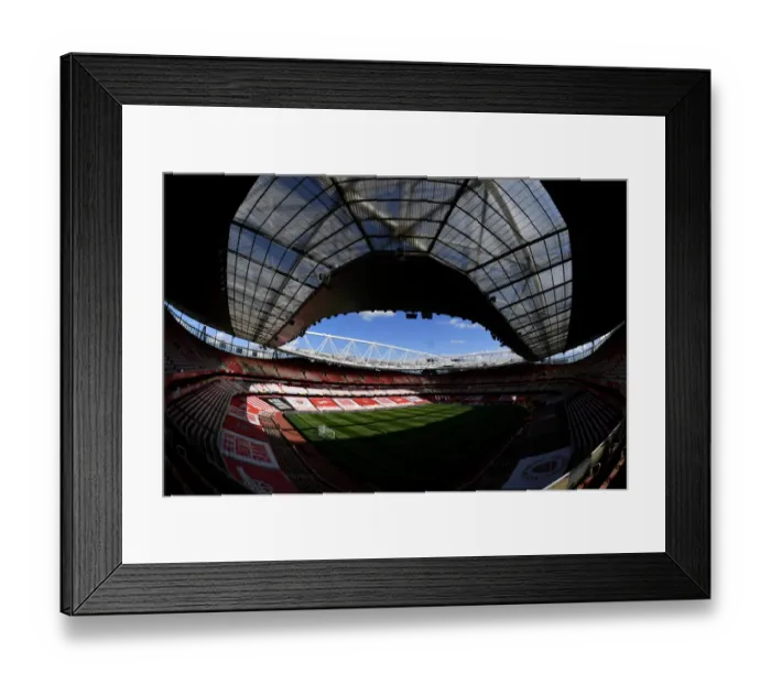 Framed Print : Arsenal's Empty Emirates Stadium: UEFA Europa League Semi-Final Against Villarreal (2021)