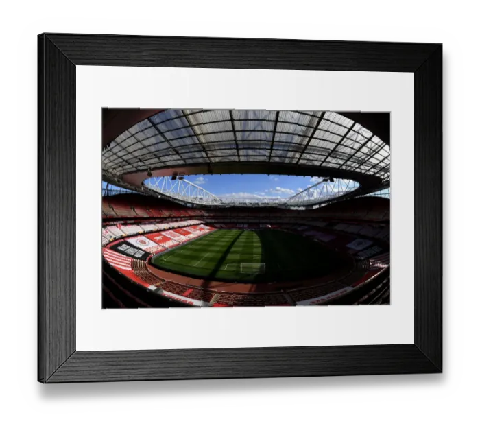 Framed Print : Arsenal's Empty Emirates Stadium: UEFA Europa League Semi-Final Against Villarreal CF Amidst Coronavirus Pandemic