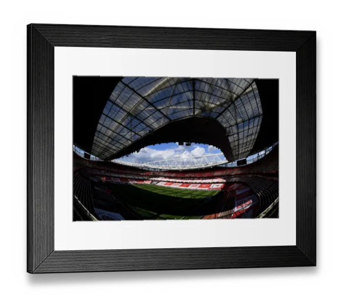 Framed Print : Empty Emirates Stadium: Arsenal's UEFA Europa League Semi-Final Against Villarreal CF