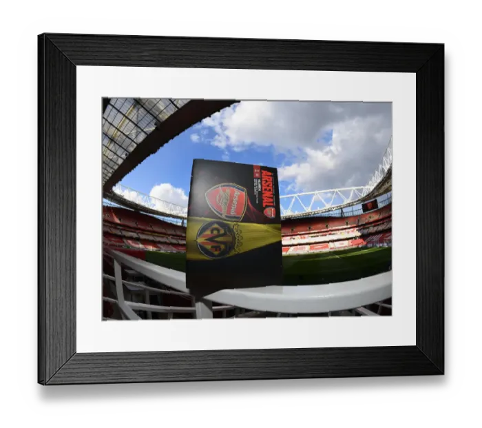 Framed Print : Arsenal vs Villarreal: UEFA Europa League Semi-Final at Empty Emirates Stadium (2020-21) Framed Print : Arsenal vs Villarreal: UEFA Europa League Semi-Final at Empty Emirates Stadium (2020-21)