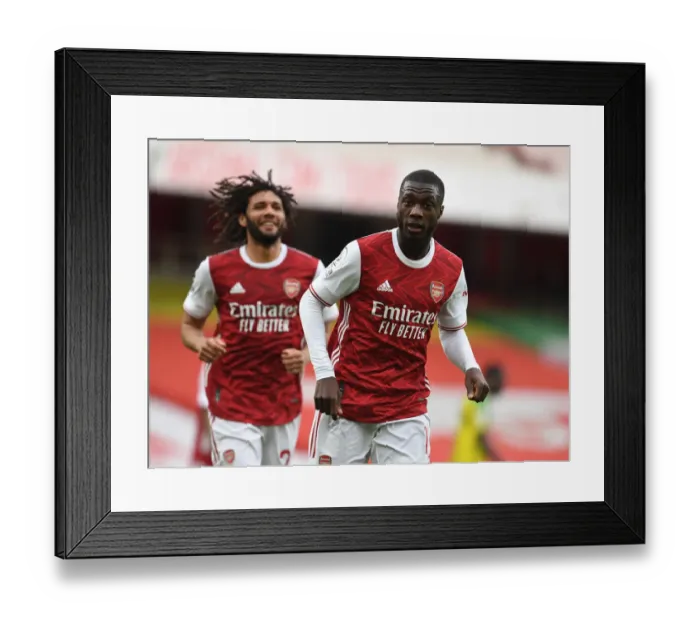 Framed Print : Arsenal's Nicolas Pepe Scores Second Goal vs. West Bromwich Albion (2020-21) Framed Print : Arsenal's Nicolas Pepe Scores Second Goal vs. West Bromwich Albion (2020-21)