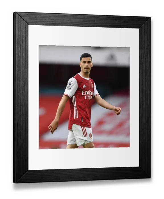 Framed Print : Arsenal's Gabriel Martinelli Shines in Empty Emirates Against West Bromwich Albion (2020-21)