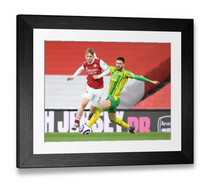 Framed Print : Emile Smith Rowe vs. Okay Yokuslu: A Battle in the Empty Emirates - Arsenal vs. West Bromwich Albion, Premier League 2020-21 Framed Print : Emile Smith Rowe vs. Okay Yokuslu: A Battle in the Empty Emirates - Arsenal vs. West Bromwich Albion, Premier League 2020-21