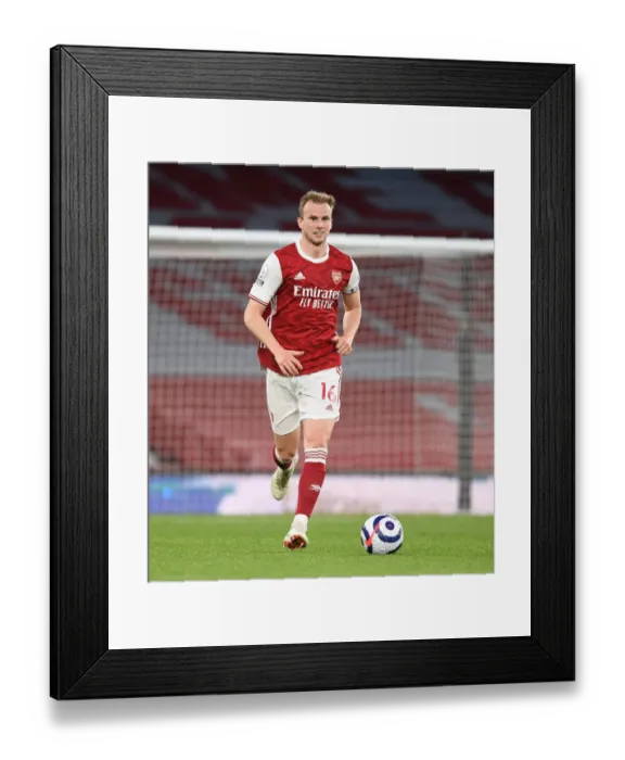 Framed Print : Arsenal's Rob Holding in Action against West Bromwich Albion (2020-21) - Emirates Stadium, London (Behind Closed Doors)