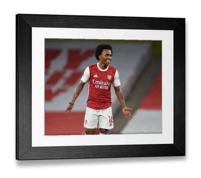Framed Print : Willian's Hat-Trick: Arsenal's Victory Over West Bromwich Albion in Empty Emirates Stadium (2020-21) Framed Print : Willian's Hat-Trick: Arsenal's Victory Over West Bromwich Albion in Empty Emirates Stadium (2020-21)