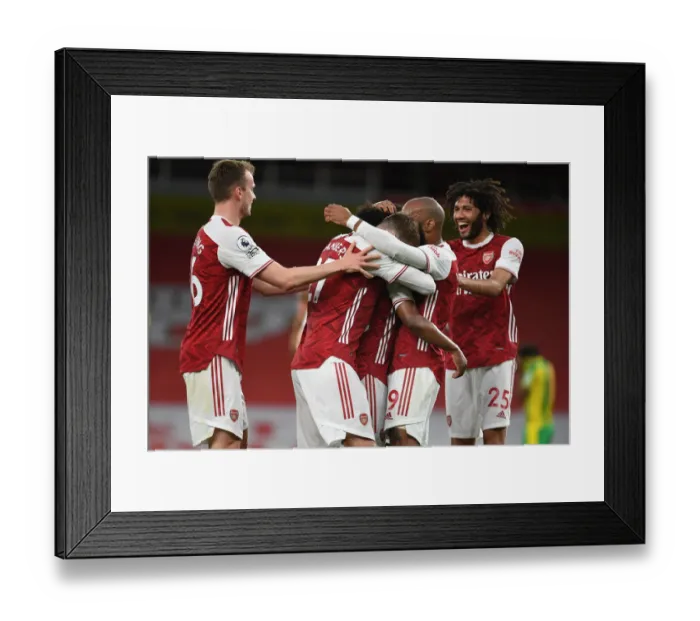 Framed Print : Willian Scores the Third Goal: Arsenal's Victory Against West Bromwich Albion in an Empty Emirates (2020-21)