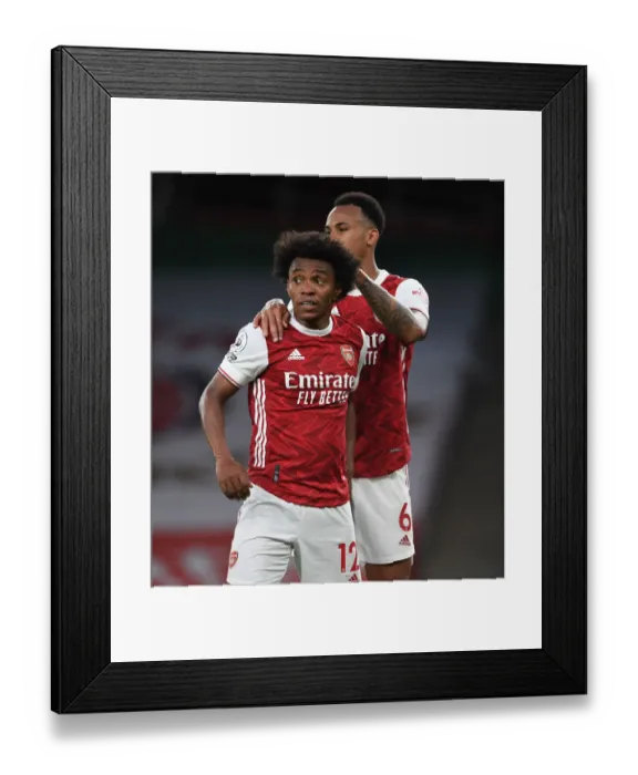 Framed Print : Arsenal's Willian Scores Third Goal vs. West Bromwich Albion in Empty Emirates Stadium (2020-21) Framed Print : Arsenal's Willian Scores Third Goal vs. West Bromwich Albion in Empty Emirates Stadium (2020-21)