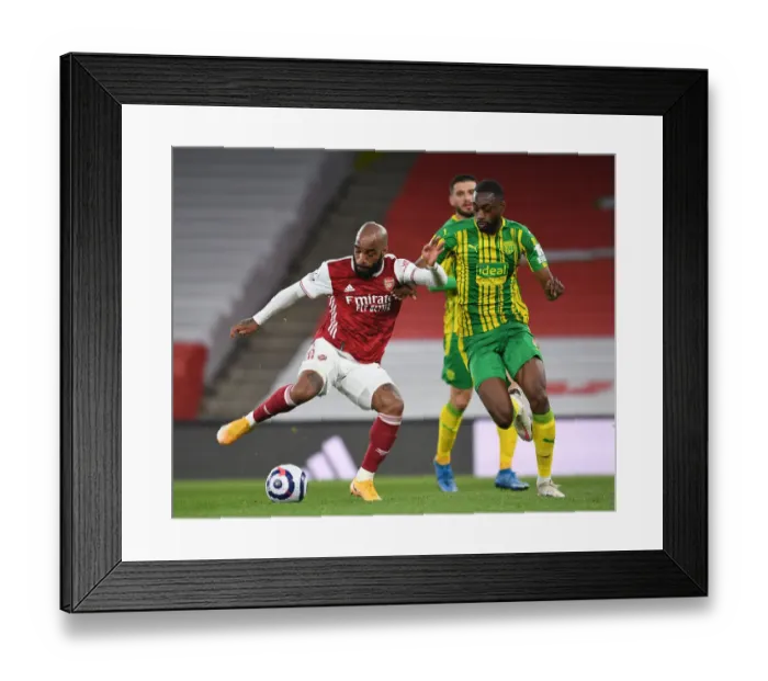 Framed Print : Empty Emirates Rivalry: Lacazette vs. Ajayi, Arsenal vs. West Brom (2020-21) Framed Print : Empty Emirates Rivalry: Lacazette vs. Ajayi, Arsenal vs. West Brom (2020-21)