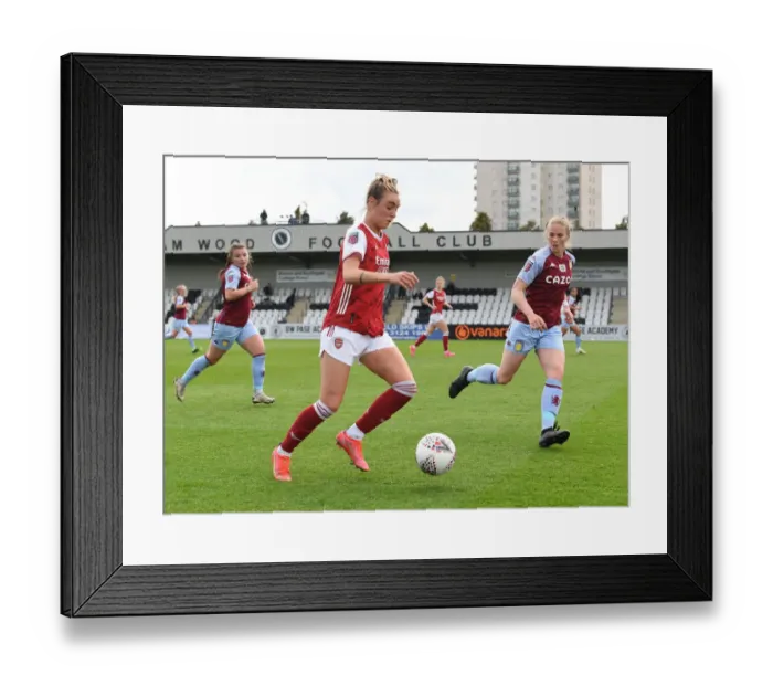 Framed Print : Arsenal Women vs. Aston Villa Women: 2021 FA WSL Match at Empty Meadow Park