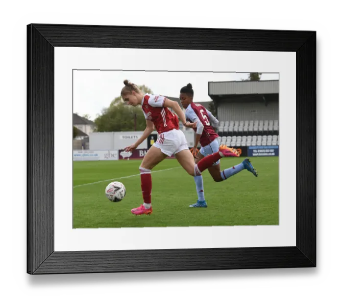 Framed Print : Arsenal's Viviane Miedema in Action: FA WSL Clash Against Aston Villa at Meadow Park (2021) Framed Print : Arsenal's Viviane Miedema in Action: FA WSL Clash Against Aston Villa at Meadow Park (2021)