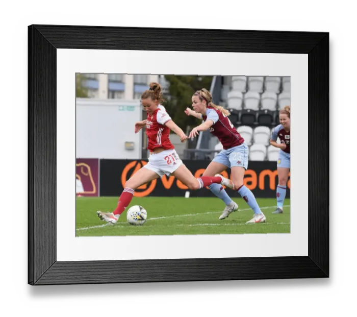 Framed Print : Malin Gut Under Pressure: Arsenal Women vs. Aston Villa Women in Empty Meadow Park, FA WSL 2021 Framed Print : Malin Gut Under Pressure: Arsenal Women vs. Aston Villa Women in Empty Meadow Park, FA WSL 2021