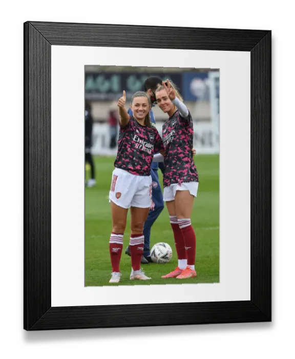 Framed Print : Arsenal Women vs. Aston Villa Women: 2021 FA WSL Match at Empty Meadow Park