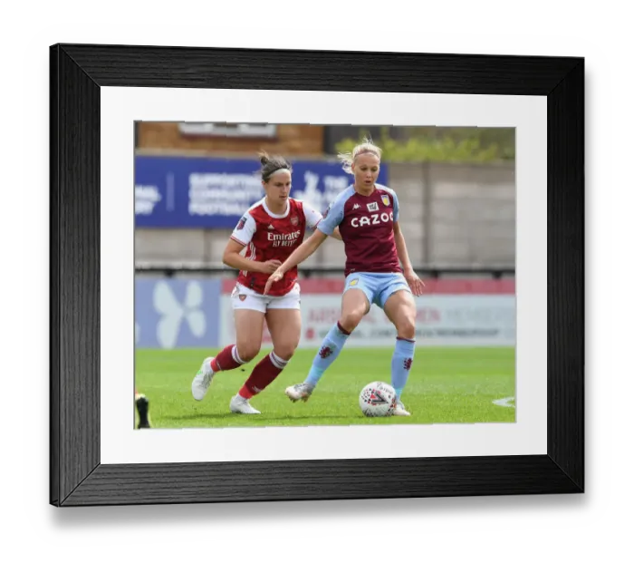 Framed Print : Arsenal's Lotte Wubben-Moy Shuts Down Opponent in Empty FA WSL Match