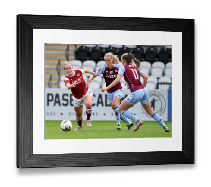 Framed Print : Arsenal Women vs. Aston Villa Women Clash in Empty Meadow Park: Barclays FA WSL Match Amidst COVID-19 Restrictions (May 2021) Framed Print : Arsenal Women vs. Aston Villa Women Clash in Empty Meadow Park: Barclays FA WSL Match Amidst COVID-19 Restrictions (May 2021)