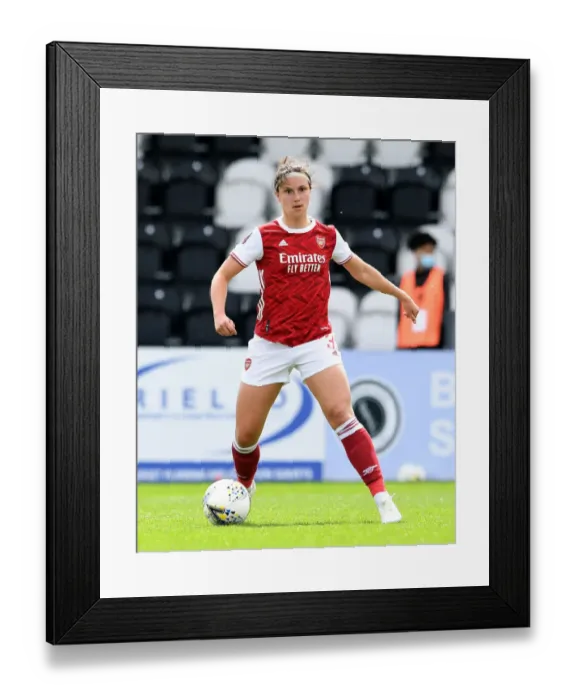 Framed Print : FA WSL: Arsenal Women vs. Aston Villa Women Amidst COVID-19: Lotte Wubben-Moy in Action (2021)