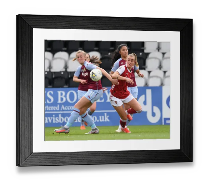 Framed Print : Arsenal Women vs. Aston Villa Women: 2021 FA WSL Match at Empty Meadow Park