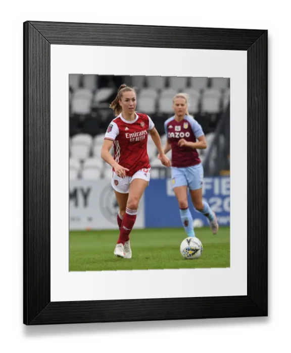 Framed Print : Arsenal Women vs. Aston Villa Women: 2021 FA WSL Match at Empty Meadow Park
