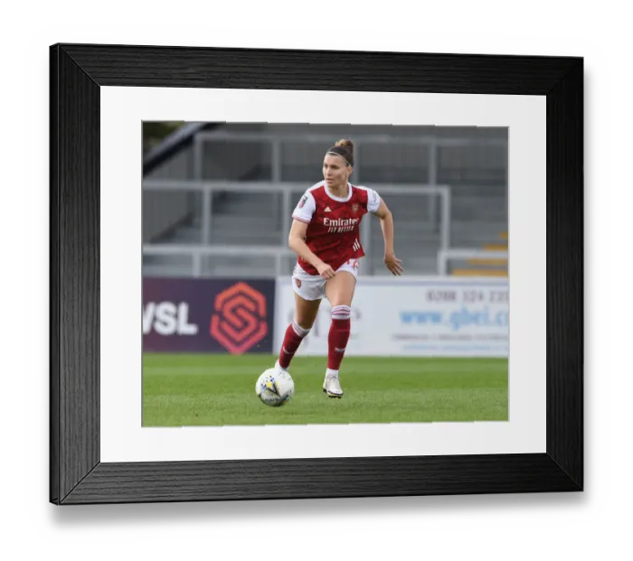 Framed Print : Arsenal Women vs. Aston Villa Women: FA WSL Match in Empty Stands (2020-21)
