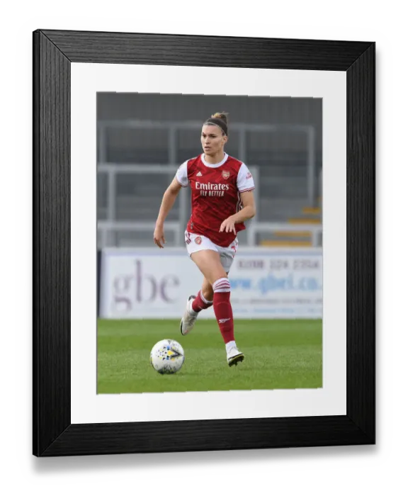 Framed Print : Arsenal Women vs Aston Villa Women: 2021 FA WSL Match at Empty Meadow Park