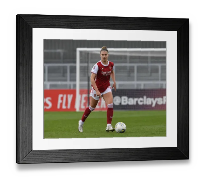 Framed Print : Arsenal Women vs. Aston Villa Women: Empty Meadow Park in the FA WSL Amidst Pandemic Restrictions